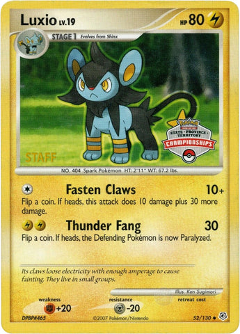 Luxio (52/130) (State Championship Promo) [Diamond & Pearl: Base Set] - The Mythic Store | 24h Order Processing