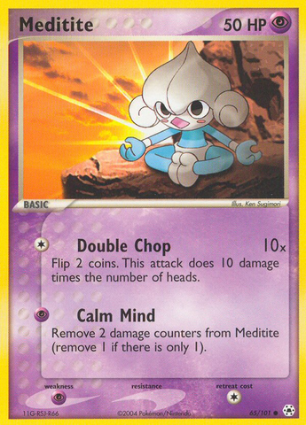 Meditite (65/101) [EX: Hidden Legends] - The Mythic Store | 24h Order Processing