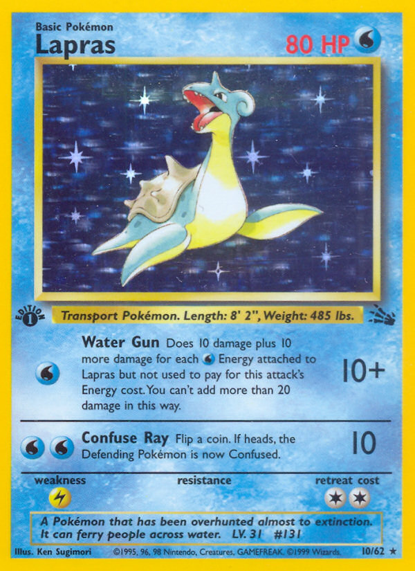 Lapras (10/62) [Fossil 1st Edition] - The Mythic Store | 24h Order Processing