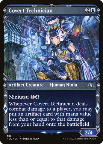 Covert Technician (Showcase Ninja) [Kamigawa: Neon Dynasty] - The Mythic Store | 24h Order Processing