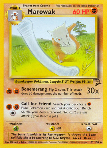 Marowak (52/130) [Base Set 2] - The Mythic Store | 24h Order Processing