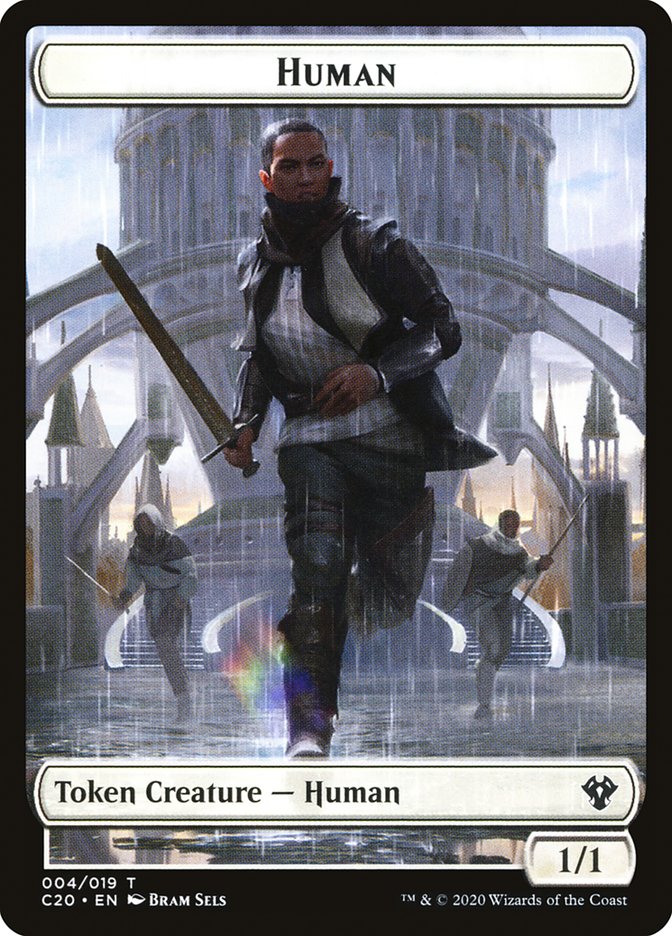 Human // Treasure Double-Sided Token [Commander 2020 Tokens] - The Mythic Store | 24h Order Processing