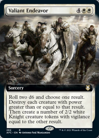 Valiant Endeavor (Extended Art) [Dungeons & Dragons: Adventures in the Forgotten Realms Commander] - The Mythic Store | 24h Order Processing
