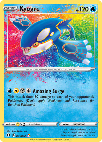 Kyogre (021/072) [Sword & Shield: Shining Fates] - The Mythic Store | 24h Order Processing
