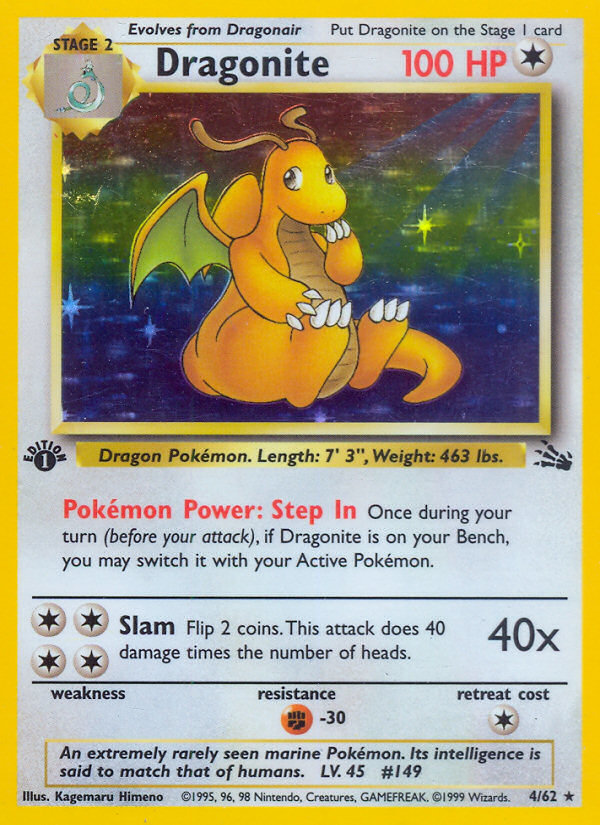 Dragonite (4/62) [Fossil 1st Edition] - The Mythic Store | 24h Order Processing