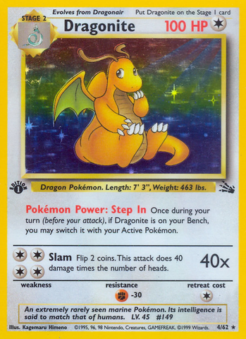 Dragonite (4/62) [Fossil 1st Edition] - The Mythic Store | 24h Order Processing