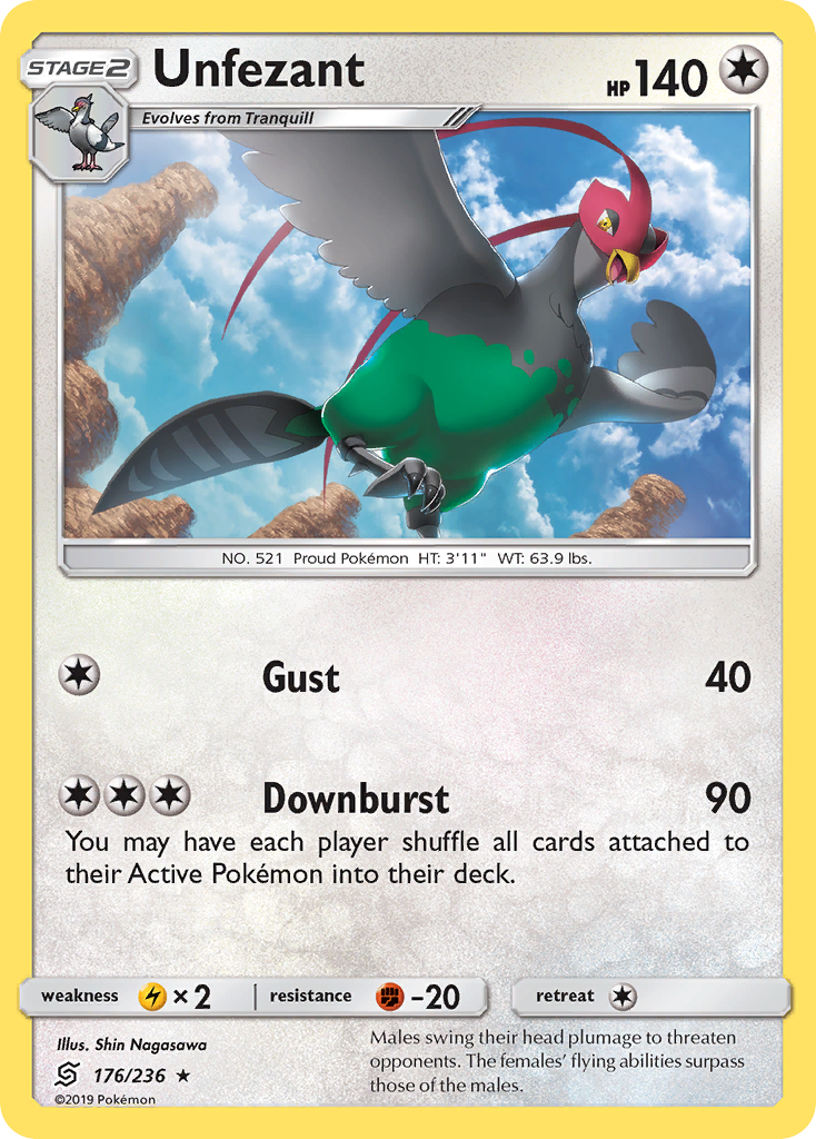 Unfezant (176/236) [Sun & Moon: Unified Minds] - The Mythic Store | 24h Order Processing