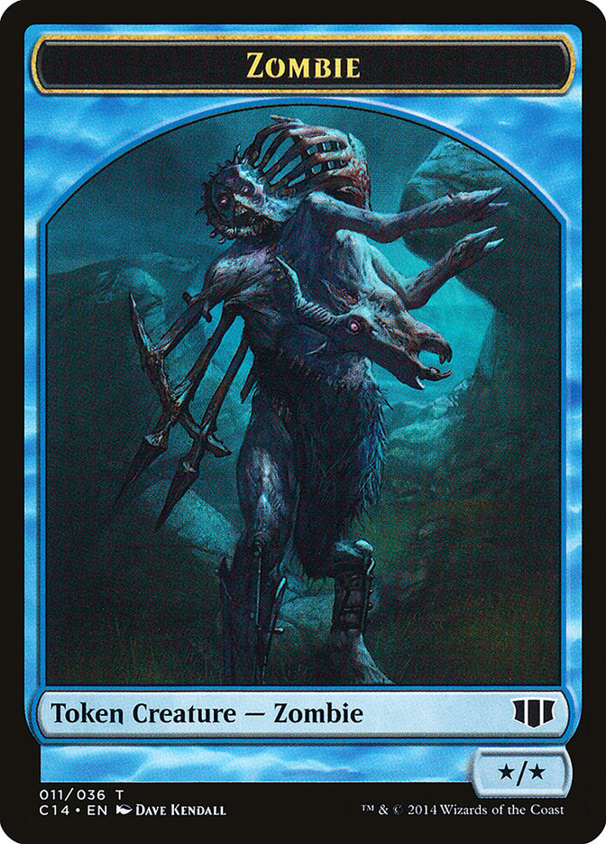Teferi, Temporal Archmage Emblem // Zombie (011/036) Double-Sided Token [Commander 2014 Tokens] - The Mythic Store | 24h Order Processing