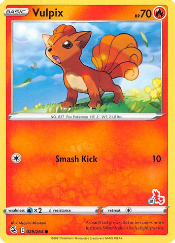 Vulpix (029/264) (Cinderace Stamp #31) [Battle Academy 2022] - The Mythic Store | 24h Order Processing