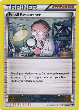Fossil Researcher (92/111) (Cosmos Holo) [XY: Furious Fists] - The Mythic Store | 24h Order Processing