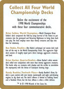 1998 World Championships Ad [World Championship Decks 1998] - The Mythic Store | 24h Order Processing
