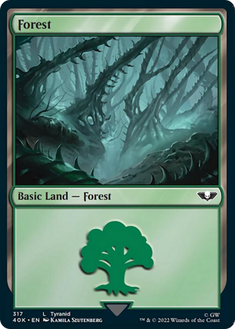 Forest (317) (Surge Foil) [Warhammer 40,000] - The Mythic Store | 24h Order Processing