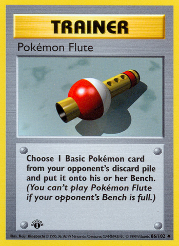 Pokemon Flute (86/102) (Shadowless) [Base Set 1st Edition] - The Mythic Store | 24h Order Processing