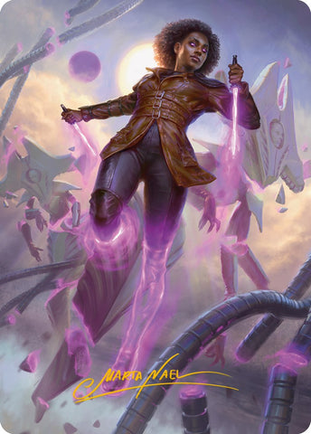 Kaya, Intangible Slayer Art Card (Gold-Stamped Signature) [Phyrexia: All Will Be One Art Series] - The Mythic Store | 24h Order Processing