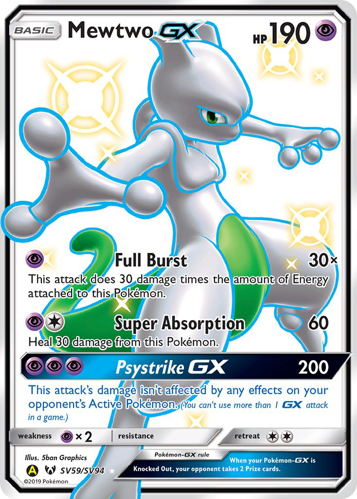 Mewtwo GX (SV59/SV94) [Sun & Moon: Hidden Fates - Shiny Vault] - The Mythic Store | 24h Order Processing