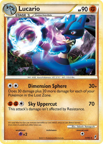 Lucario (14/95) (Theme Deck Exclusive) [HeartGold & SoulSilver: Call of Legends] - The Mythic Store | 24h Order Processing