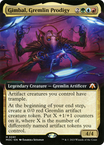 Gimbal, Gremlin Prodigy (Extended Art) [March of the Machine Commander] - The Mythic Store | 24h Order Processing