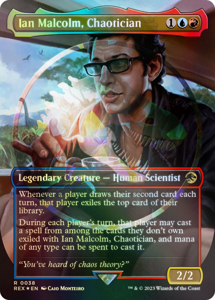 Ian Malcolm, Chaotician (Emblem) (Borderless) [Jurassic World Collection Tokens] - The Mythic Store | 24h Order Processing