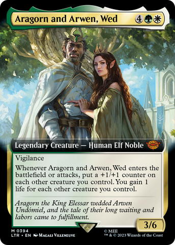 Aragorn and Arwen, Wed (Extended Art) [The Lord of the Rings: Tales of Middle-Earth] - The Mythic Store | 24h Order Processing