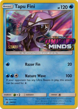 Tapu Fini (SM203) (Staff Prerelease Promo) [Sun & Moon: Black Star Promos] - The Mythic Store | 24h Order Processing