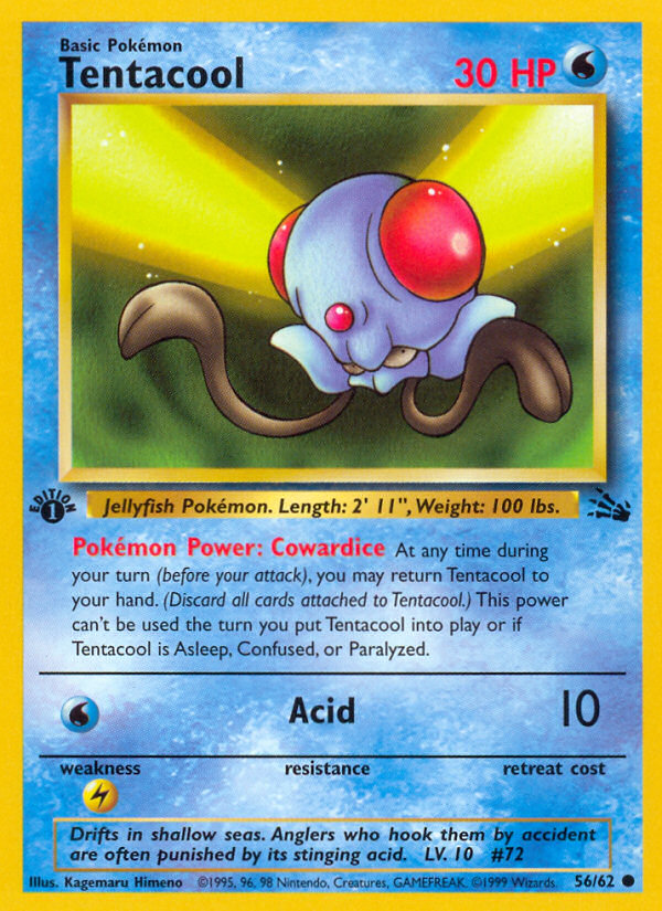 Tentacool (56/62) [Fossil 1st Edition] - The Mythic Store | 24h Order Processing