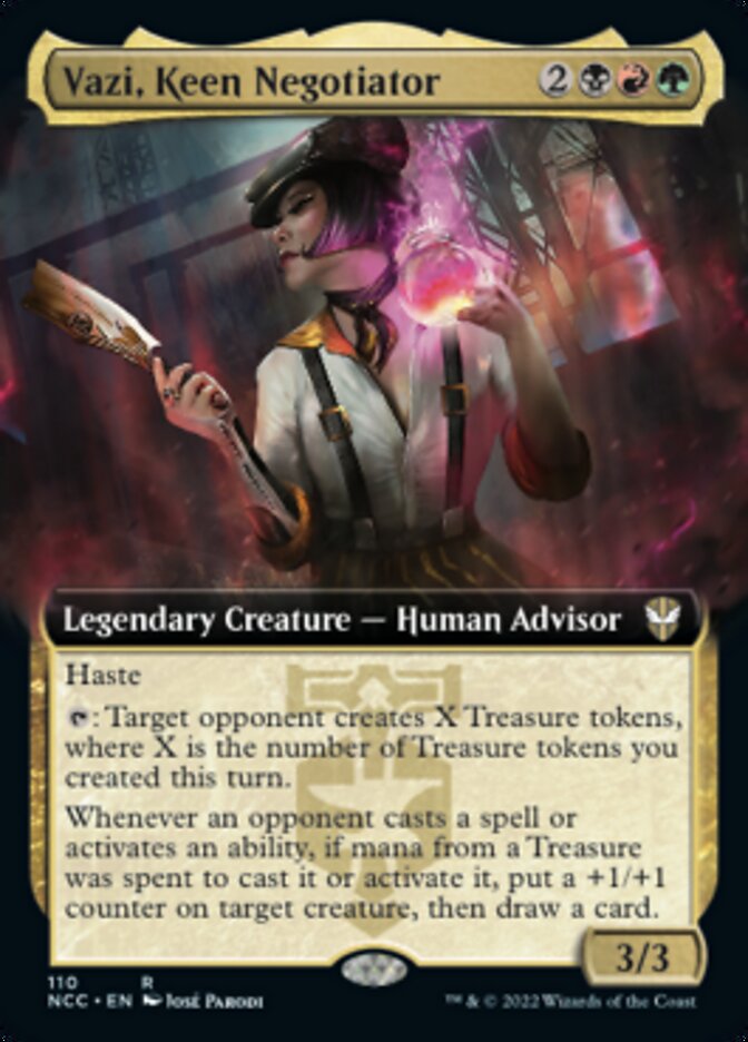 Vazi, Keen Negotiator (Extended Art) [Streets of New Capenna Commander] - The Mythic Store | 24h Order Processing