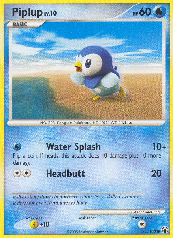 Piplup (71/100) [Diamond & Pearl: Majestic Dawn] - The Mythic Store | 24h Order Processing