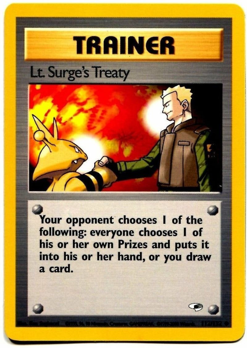 Lt. Surge's Treaty (112/132) [Gym Heroes Unlimited] - The Mythic Store | 24h Order Processing