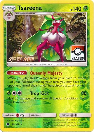 Tsareena (20/149) (League 4th Place) [Sun & Moon: Base Set] - The Mythic Store | 24h Order Processing