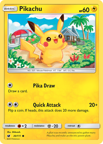 Pikachu (30/111) [Sun & Moon: Crimson Invasion] - The Mythic Store | 24h Order Processing