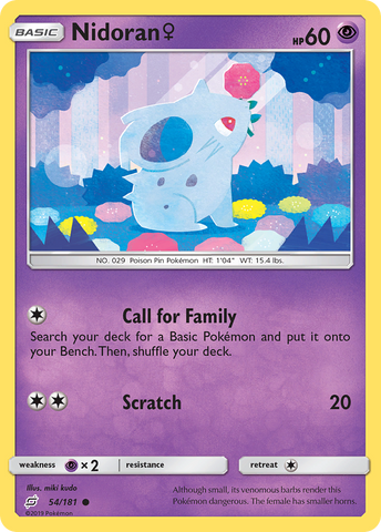 Nidoran (54/181) (Female) [Sun & Moon: Team Up] - The Mythic Store | 24h Order Processing