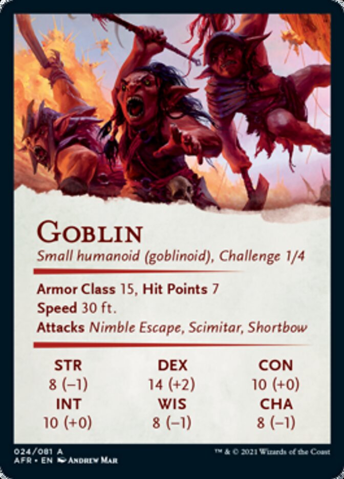 Goblin Art Card (Gold-Stamped Signature) [Dungeons & Dragons: Adventures in the Forgotten Realms Art Series] - The Mythic Store | 24h Order Processing