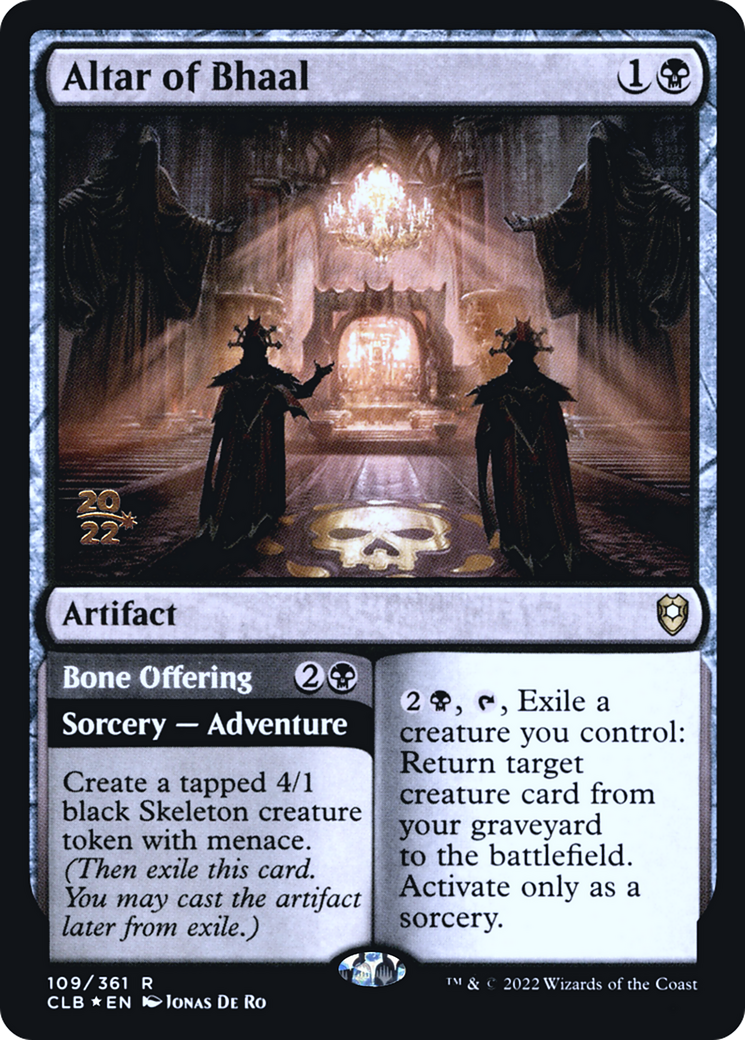 Altar of Bhaal // Bone Offering [Commander Legends: Battle for Baldur's Gate Prerelease Promos] - The Mythic Store | 24h Order Processing
