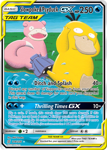Slowpoke & Psyduck GX (218/236) [Sun & Moon: Unified Minds] - The Mythic Store | 24h Order Processing