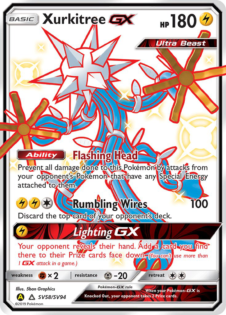 Xurkitree GX (SV58/SV94) [Sun & Moon: Hidden Fates - Shiny Vault] - The Mythic Store | 24h Order Processing