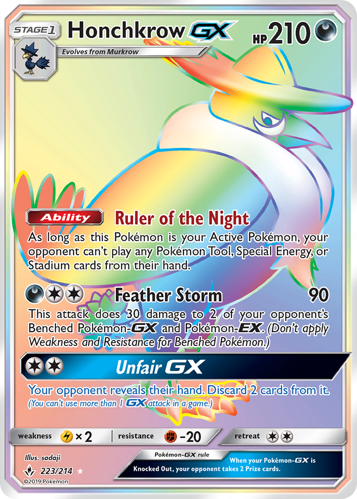 Honchkrow GX (223/214) [Sun & Moon: Unbroken Bonds] - The Mythic Store | 24h Order Processing
