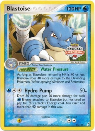 Blastoise (14/100) (National Championship Promo) [EX: Crystal Guardians] - The Mythic Store | 24h Order Processing
