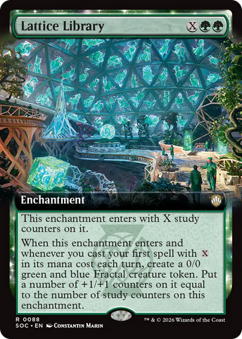 Lattice Library (Extended Art) [Secrets of Strixhaven Commander] - The Mythic Store | 24h Order Processing
