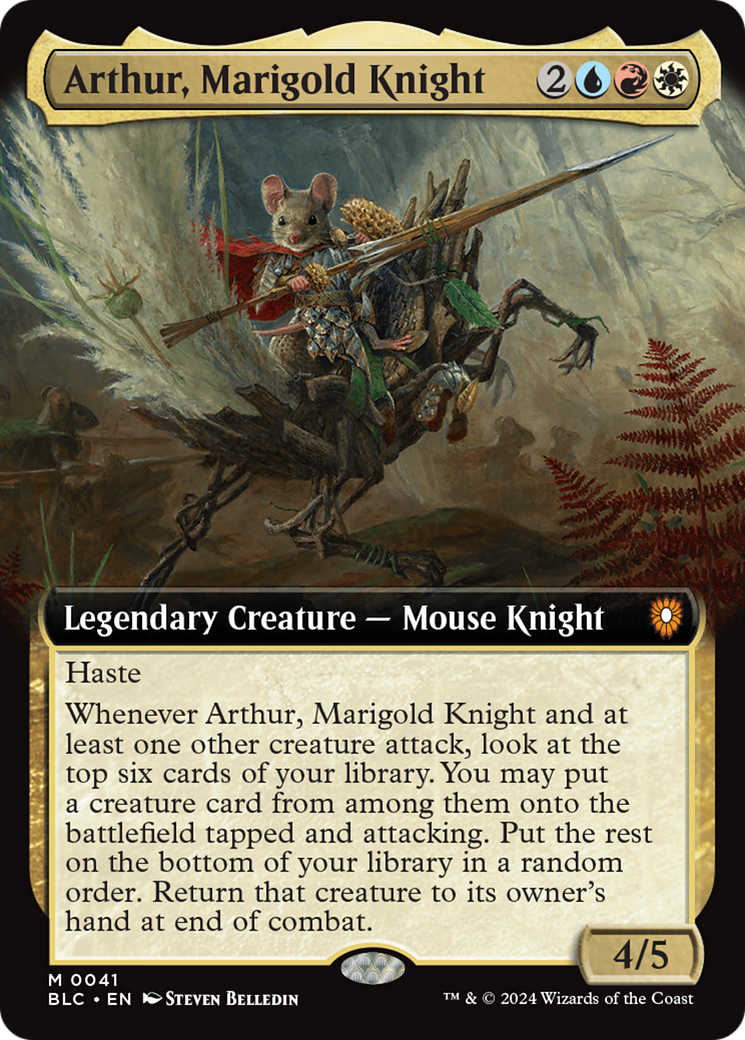 Arthur, Marigold Knight (Extended Art) [Bloomburrow Commander] - The Mythic Store | 24h Order Processing