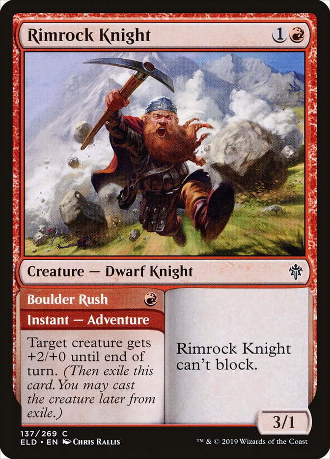 Rimrock Knight // Boulder Rush [Throne of Eldraine] - The Mythic Store | 24h Order Processing