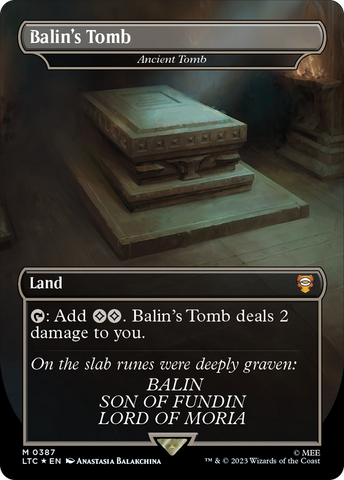 Balin's Tomb - Ancient Tomb (Surge Foil Realms and Relics) [The Lord of the Rings: Tales of Middle-Earth Commander] - The Mythic Store | 24h Order Processing