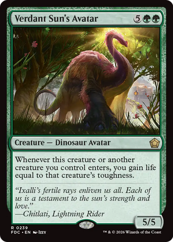 Verdant Sun's Avatar [Foundations Commander] - The Mythic Store | 24h Order Processing