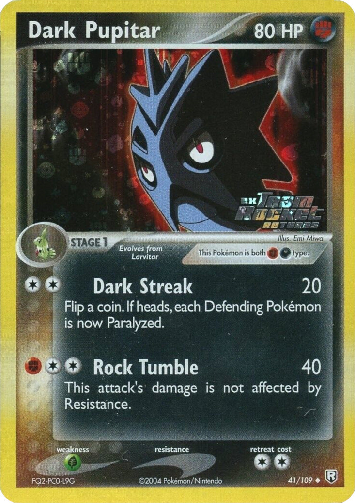 Dark Pupitar (41/109) (Stamped) [EX: Team Rocket Returns] - The Mythic Store | 24h Order Processing