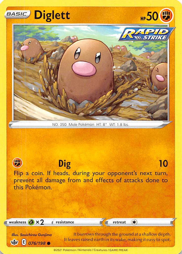 Diglett (076/198) [Sword & Shield: Chilling Reign] - The Mythic Store | 24h Order Processing