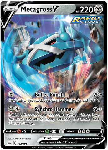 Metagross V (112/198) [Sword & Shield: Chilling Reign] - The Mythic Store | 24h Order Processing