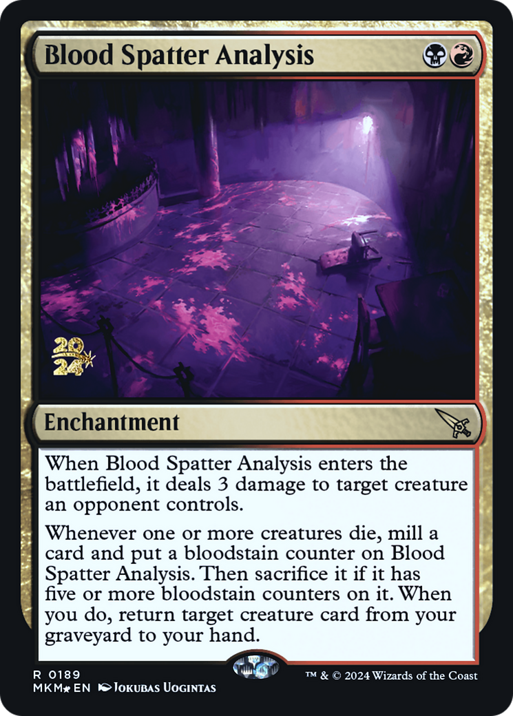 Blood Spatter Analysis [Murders at Karlov Manor Prerelease Promos] - The Mythic Store | 24h Order Processing