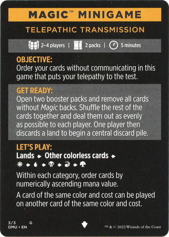 Telepathic Transmission (Magic Minigame) [Dominaria United Minigame] - The Mythic Store | 24h Order Processing