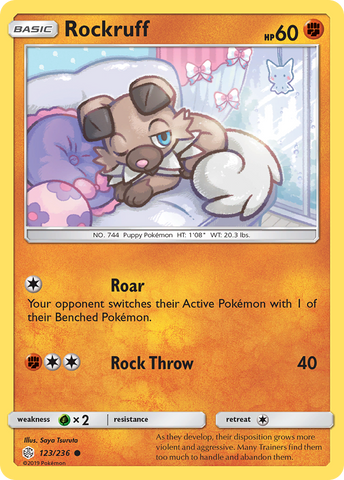 Rockruff (123/236) [Sun & Moon: Cosmic Eclipse] - The Mythic Store | 24h Order Processing
