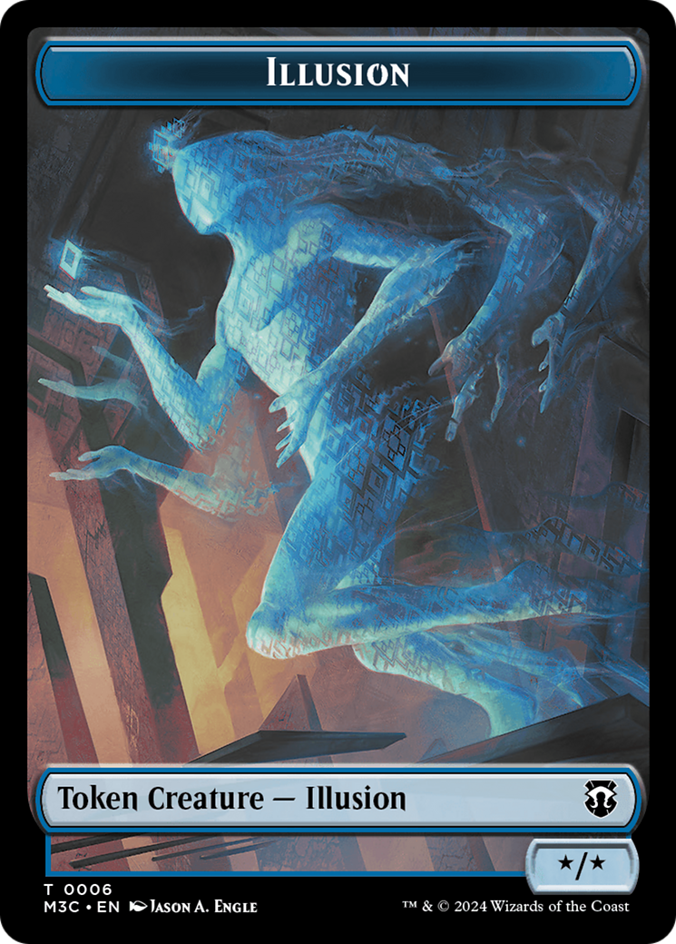 Illusion (Ripple Foil) // Servo Double-Sided Token [Modern Horizons 3 Commander Tokens] - The Mythic Store | 24h Order Processing