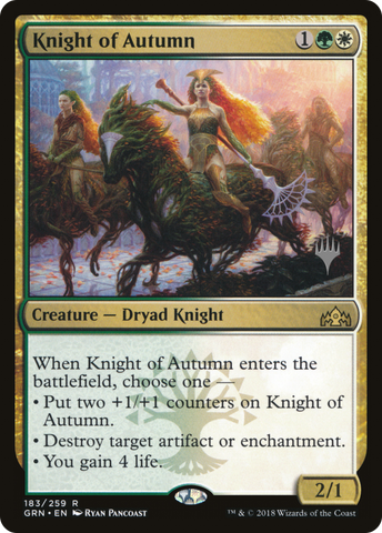 Knight of Autumn (Promo Pack) [Guilds of Ravnica Promos] - The Mythic Store | 24h Order Processing